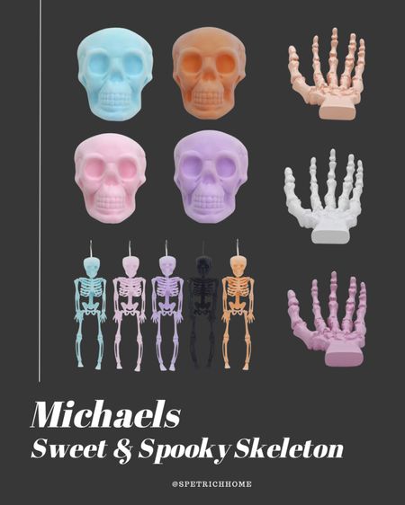 Get ready to add a pastel pop of spooky to your Halloween decor! This Sweet & Spooky collection from Michaels features the most adorable pastel-colored skeletons (and more!). Such an easy and fun way to add Halloween decor into bookshelves, tables and more! #michaelsfind #michaelsdecor #spooky #skulldecor #falldecor

#LTKSeasonal #LTKhome #LTKHalloween