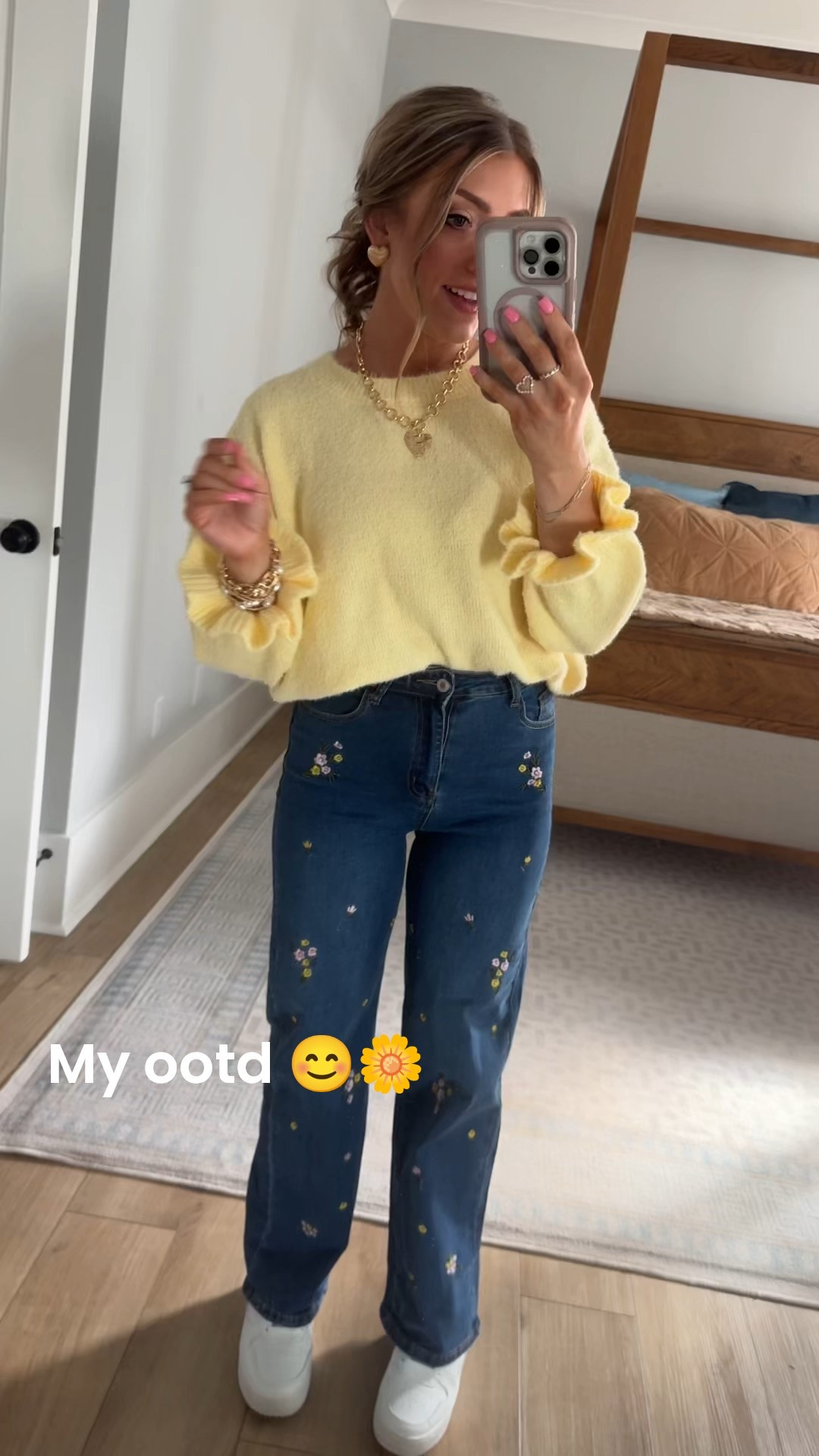 This Amazon outfit is giving all the cute, cozy, and effortless vibes! ✨ The ruffle sleeve sweater is such a flattering, feminine piece — soft, lightweight, and perfect for layering into spring. Paired with these embroidered jeans, it’s the sweetest everyday look that still feels totally styled and put together.

If you’re looking for affordable Amazon fashion that feels boutique-inspired, this combo is a must. These embroidered denim jeans add the perfect pop of detail, and the ruffle sleeve sweater works for casual days, brunch dates, school drop-off style, and weekend errands.

Sharing all the links to this Amazon outfit in my LTK — such an easy way to elevate your everyday wardrobe without spending a fortune!

#AmazonFashion #AmazonOutfit #AffordableFashion #EmbroideredJeans #RuffleSleeveSweater #CasualChic #EverydayOutfits #MomStyle #SpringOutfits #StyleOnABudget #AmazonFinds #LTKFinds #ShopMyLook #BudgetFriendlyFashion #CuteAndCasual