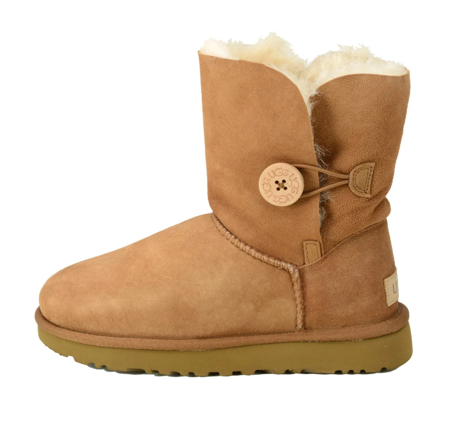 Ugg Women's Bailey Button II Chestnut High-Top Sheepskin Boot - 7M | Walmart (US)