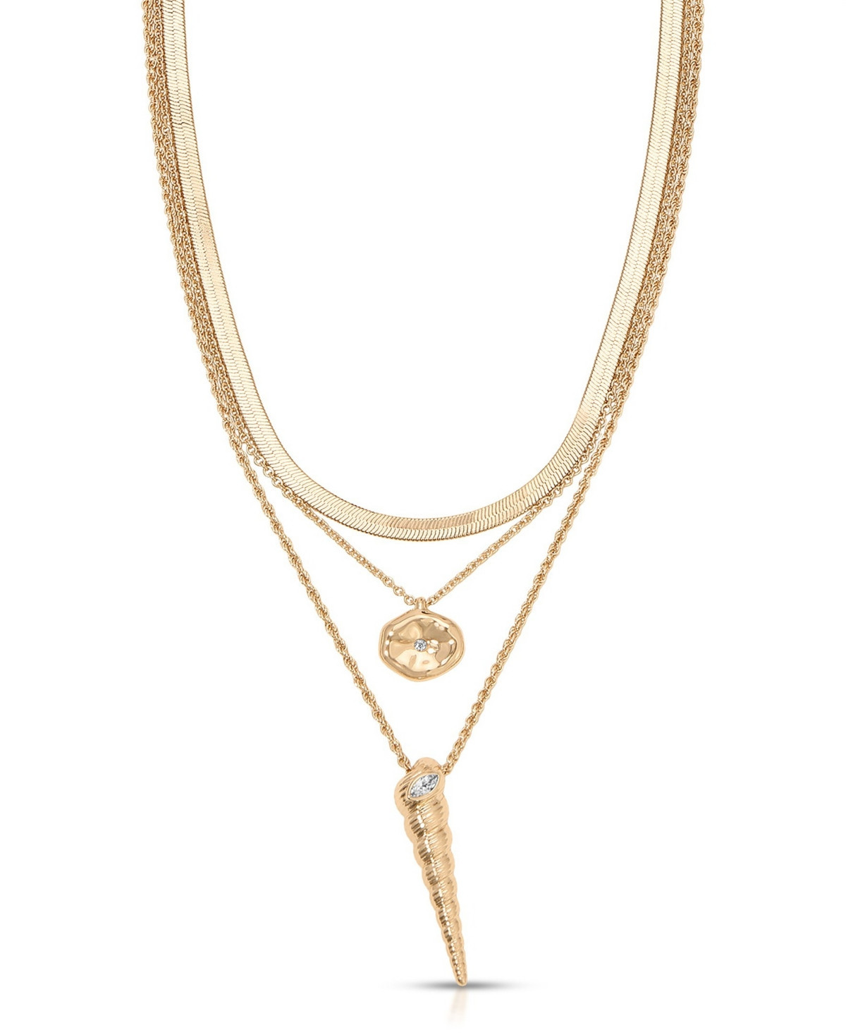 Ettika Saint Tropez Shell Necklace - Gold | Macy's