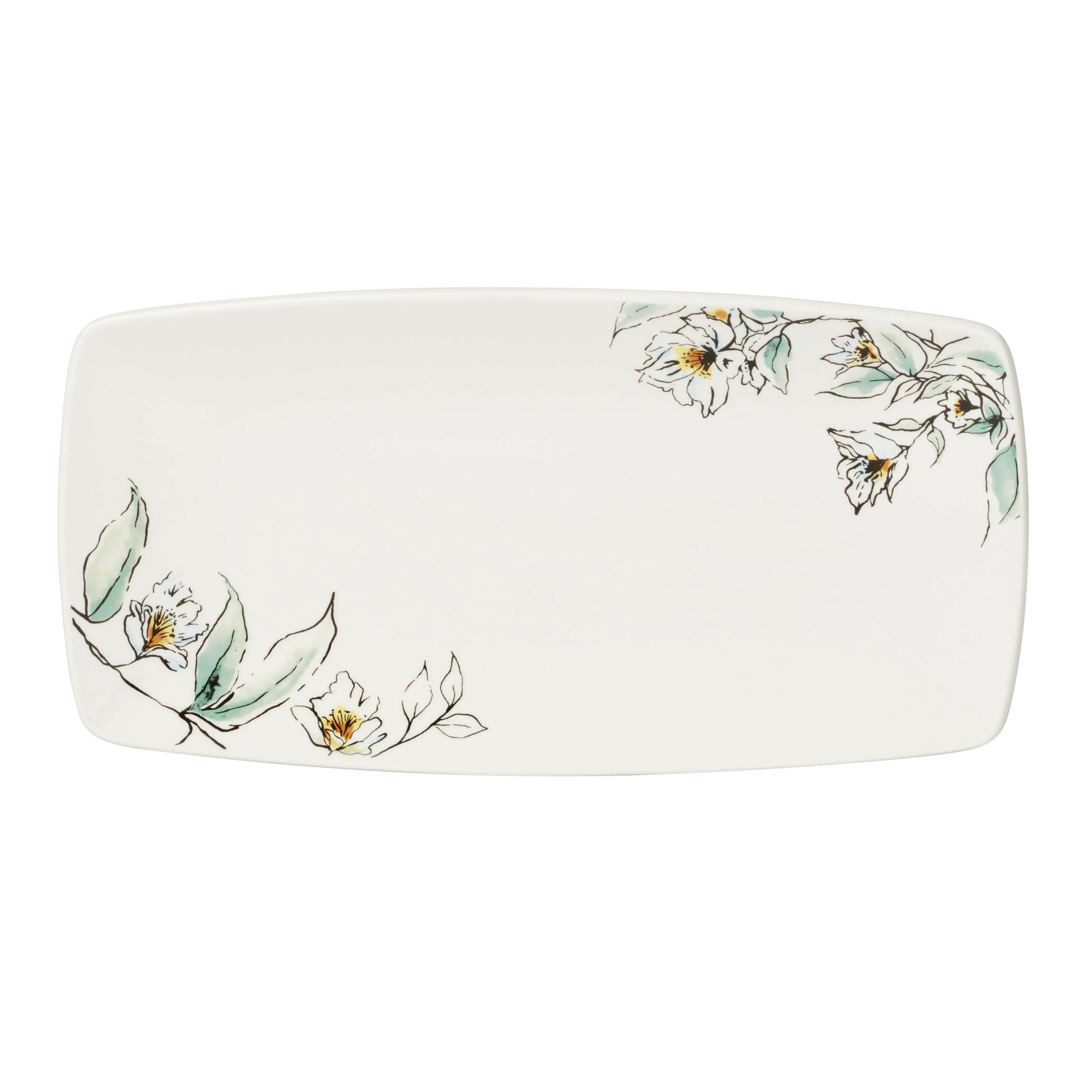 Oneida Entertain 365 Botanica Porcelain Hors d'Oeuvres Serving Tray | Walmart (US)