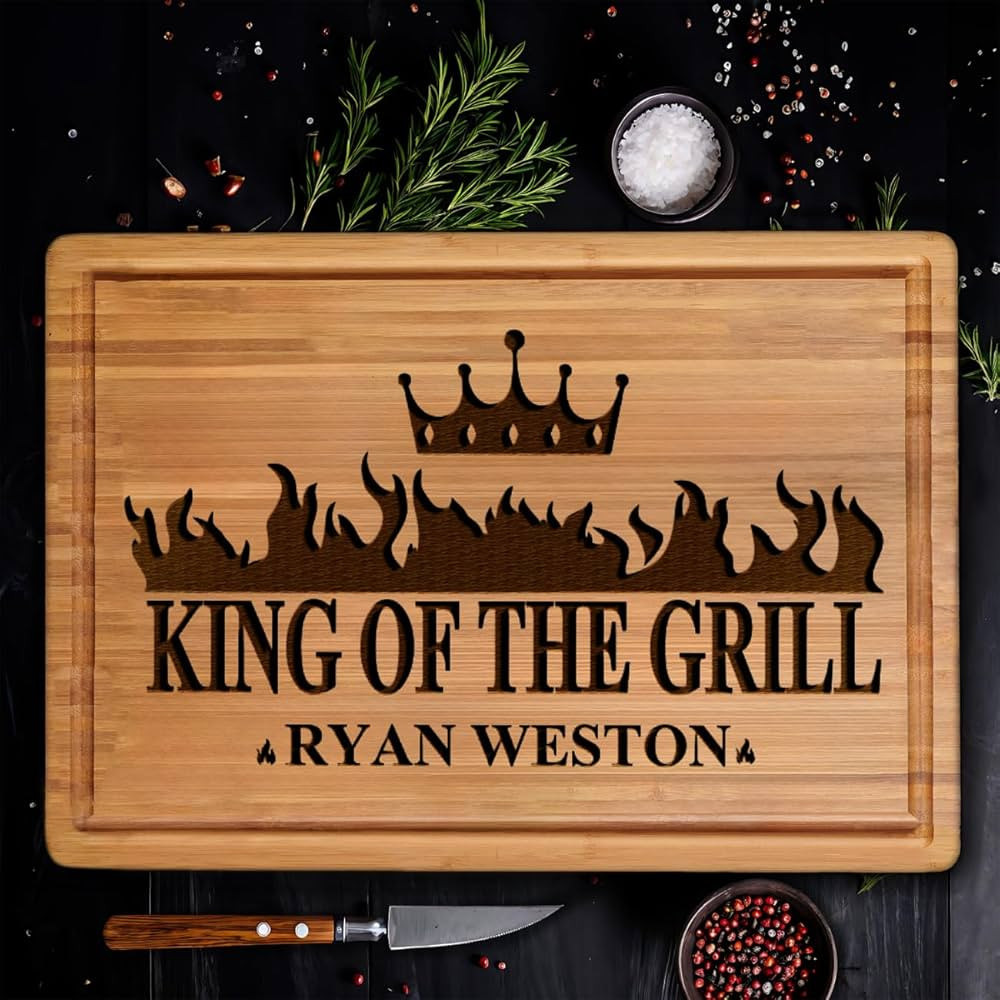 Personalized Grilling Gifts for Men - Custom Fathers Day Gifts for Dad - BBQ Cutting Board Perfac... | Amazon (US)