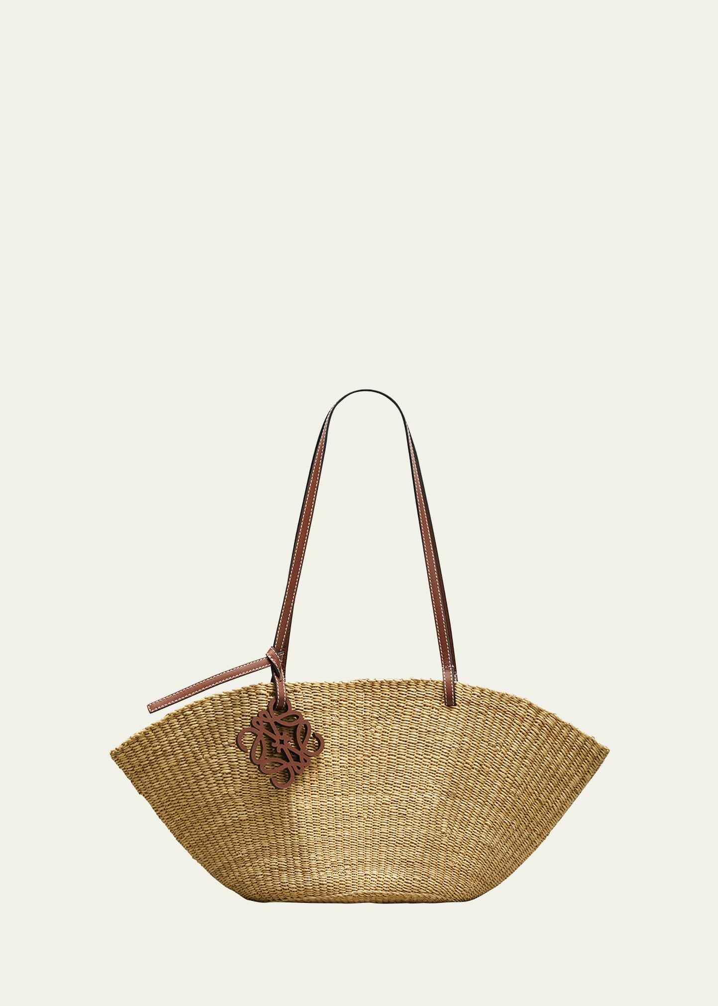 Loewe Shell Straw Basket Small Tote Bag | Bergdorf Goodman