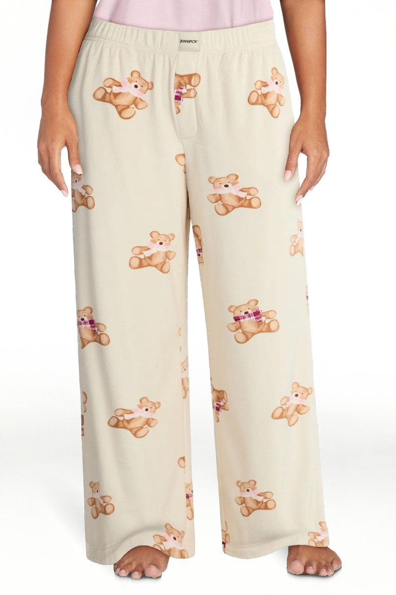 Joyspun Women's Velour Wide-Leg Sleep Pants, Size XS-3X - Walmart.com | Walmart (US)