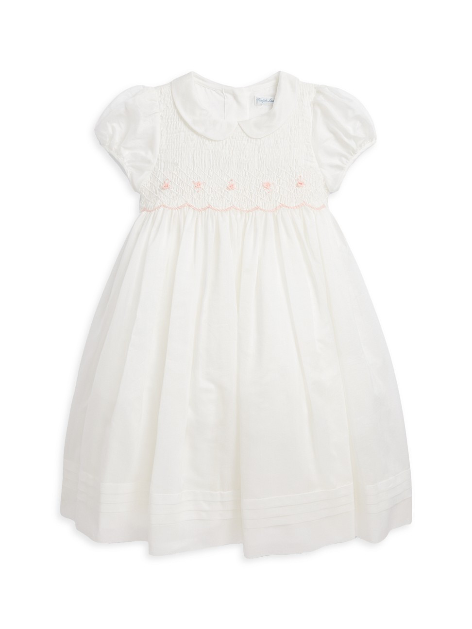 Little Girl's Smocked Silk-Blend Dress - White - Size 5 | Saks Fifth Avenue