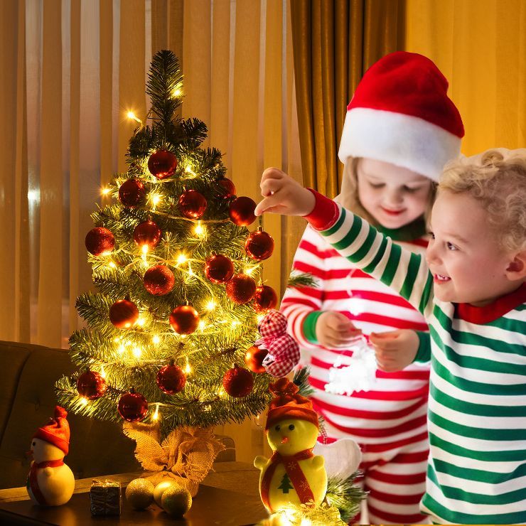 Tangkula 2'PVC Artificial Small Christmas Tree Holiday Season Decoration | Target