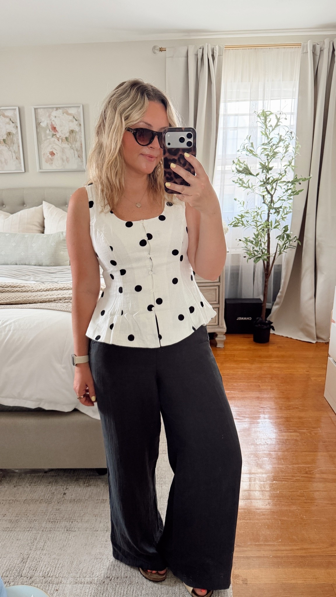 Polka Dot Top Outfit 🤍 Chic Black & White Summer Look | Classy Effortless Mom Style

#LTKootd #LTKSaleAlert #LTKSeasonal