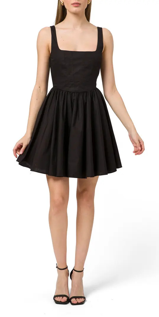 Corset Stretch Cotton A-Line Dress | Nordstrom