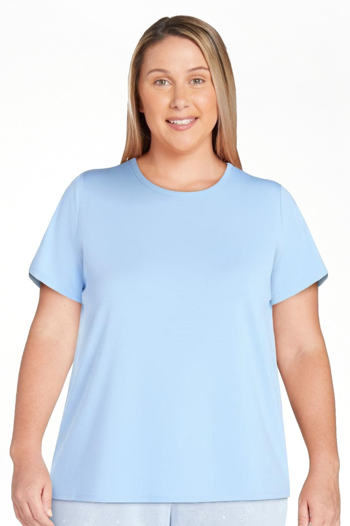 Joyspun Women’s Scoop Neck Sleepwear Modal Tee with Short Sleeves, Sizes S-3X | Walmart (US)