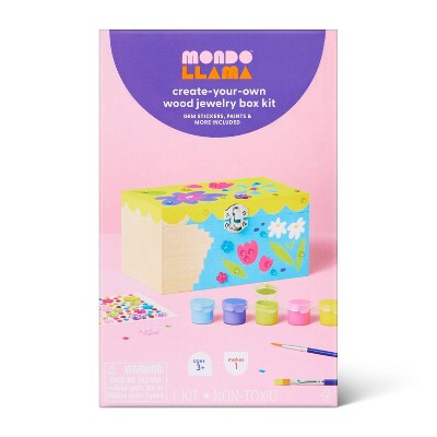 Embellished Wood Jewelry Box Painting Craft Activity Kit - Mondo Llama™ | Target