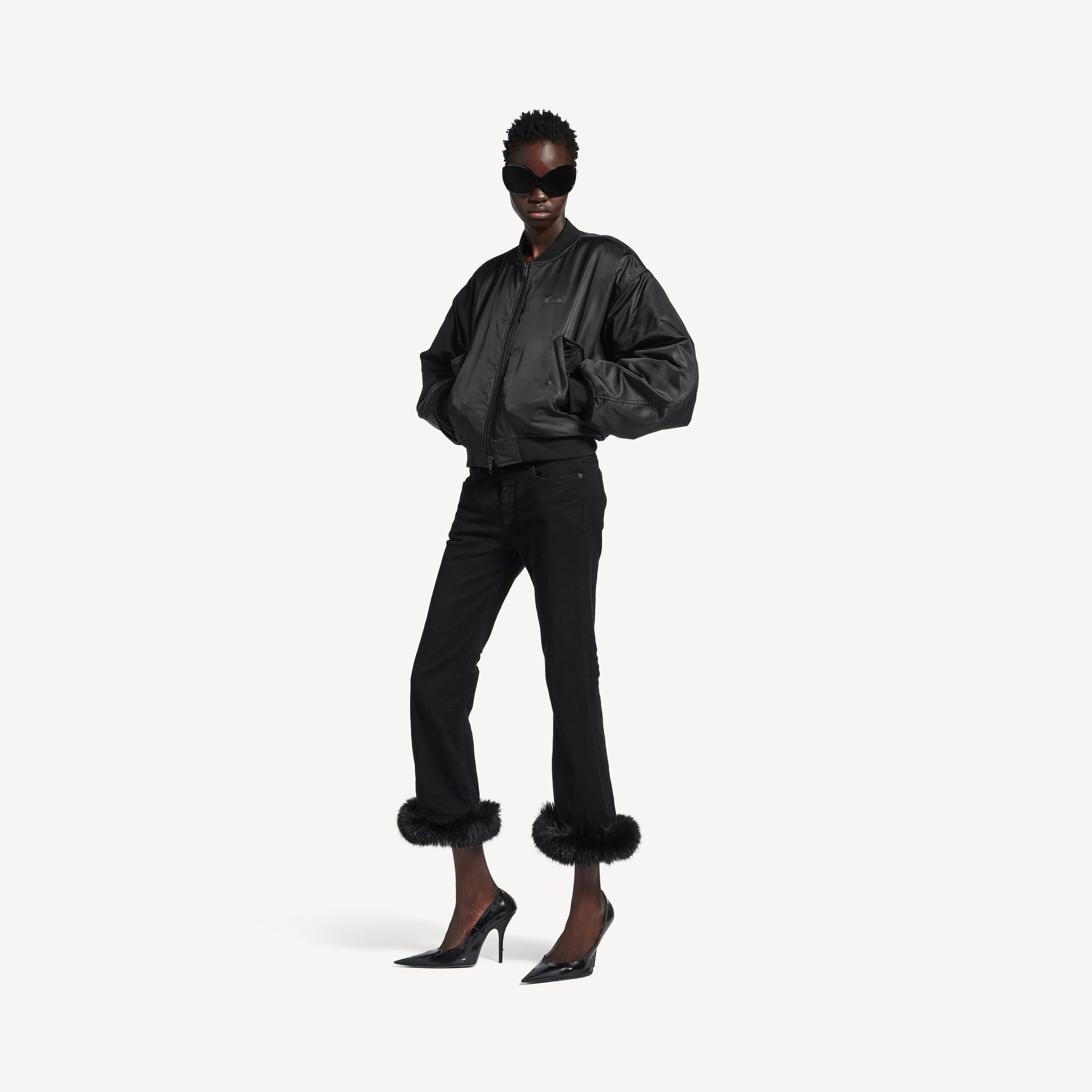 Women's Bomber Jacket in Black | Balenciaga US | Balenciaga