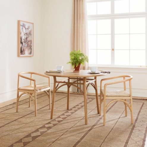 Holden Round Bentwood Weathered Oak Dining Table Base and Top | Ballard Designs, Inc.