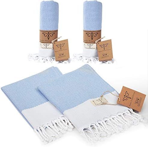 Smyrna Original Turkish Hand Towels Orientina Series Set of 2 | 100% Cotton, 16 x 40 Inches | Dec... | Amazon (US)