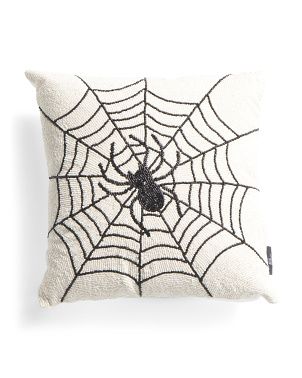16x16 Hand Beaded All Over Spider Pillow | TJ Maxx