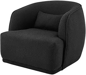 npd furniture and more Steward Fabric Swivel, Boucle Black Accent Chair | Amazon (US)
