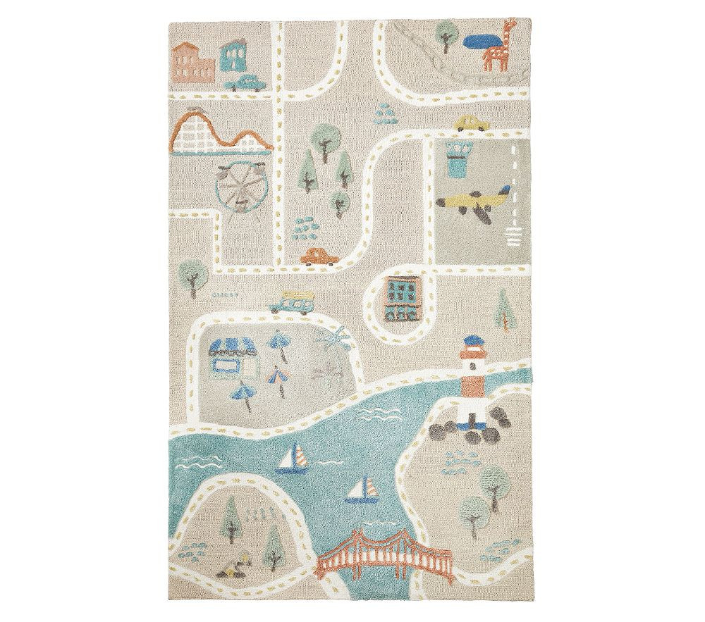 3-D Activity Town Play Rug | Pottery Barn Kids