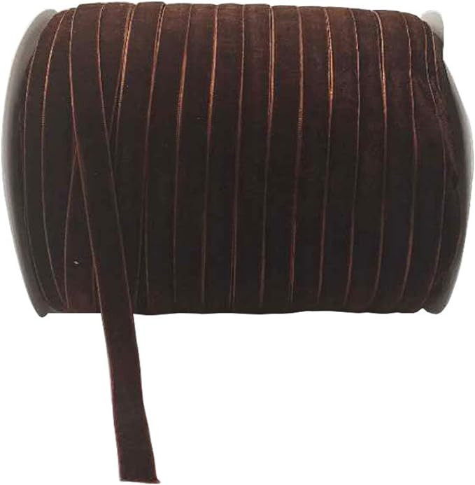 10 Yards Velvet Ribbon Spool (Coffee, 3/8") | Amazon (US)