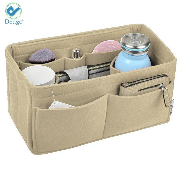 Deago Felt Insert Purse Handbag Organizer Bag Insert In Bag Totes Shaper with Inner Pocket Fits N... | Walmart (US)