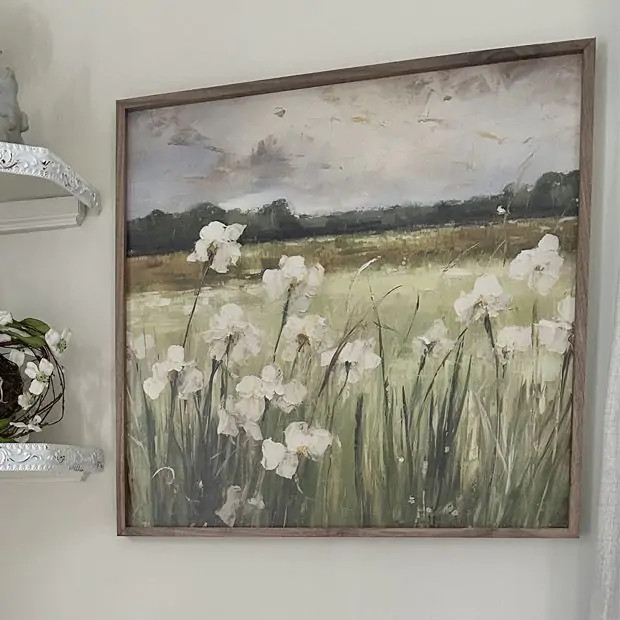 Wild White Irises By Gina Kelly Wall Art | Antique Farm House