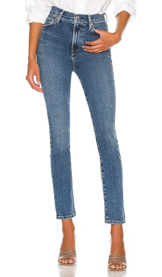 Olivia High Rise Slim in Hightime | Revolve Clothing (Global)