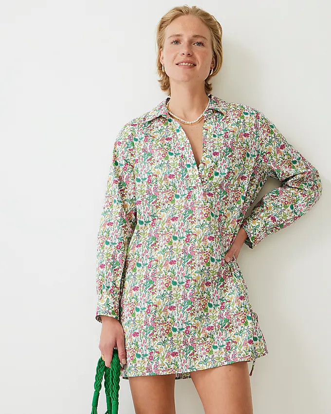 Tunic cover-up with side ties in Liberty® fabric | J. Crew US