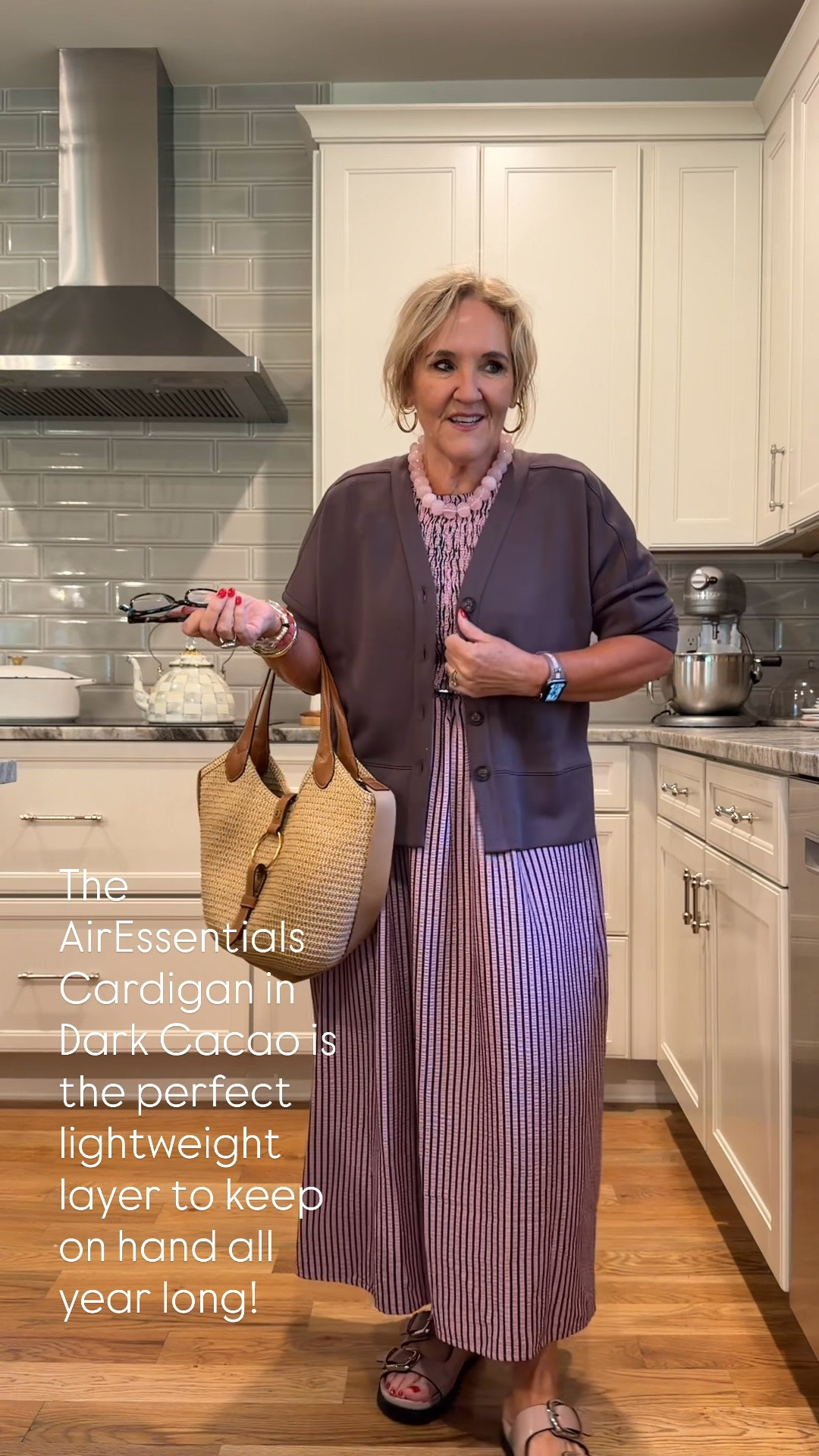 The AirEssentials Cardigan in Dark Cacao is one of those pieces you'll keep reaching for. It's lightweight with a flattering high-low hem, making it the perfect layer for chilly restaurants, the office, travel days, or whenever the air conditioning is blasting. Comfortable, polished, and easy to throw over any outfit!

💡 LTK MADE EASY
❤️ Heart = Support my posts!
📌 Save = Get sale & restock alerts
📋 Lists = Keep favorites organized
📲 Share = Send lists and products to a friend. Hello, Christmas List! 💬
💬 Comment = Ask me anything about sizing or fit. :-)

#LTKootd #LTKSeasonal #LTKOver40