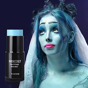 MEICOLY Blue Face Paint Stick(1.06 Oz),Cream Grease Sticks,Sweatproof Waterproof Pale Blue Body P... | Amazon (US)