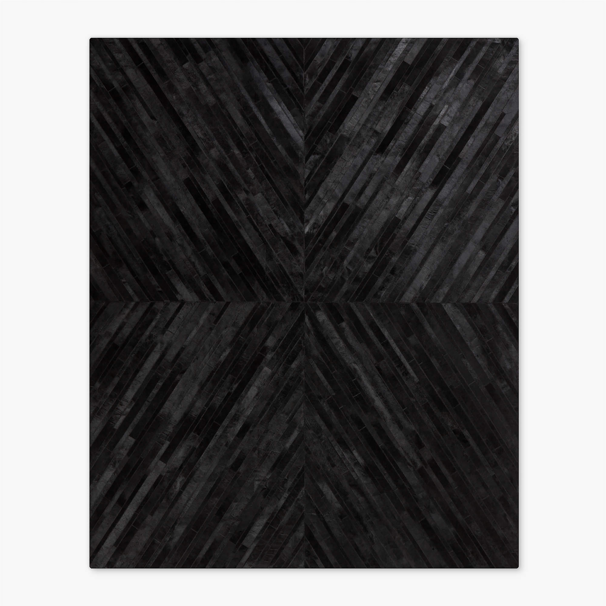 Naho Patchwork Black Hide Area Rug 5'x8' + Reviews | CB2 | CB2