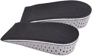 HugeStore Memory Foam Invisible Height Increasing Insoles, 2.3CM, Grey and Black | Amazon (US)