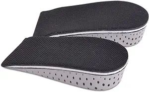 HugeStore Memory Foam Invisible Height Increasing Insoles, 2.3CM, Grey and Black | Amazon (US)