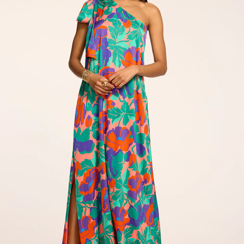 Benita Printed One-Shoulder Gown | Ramy Brook