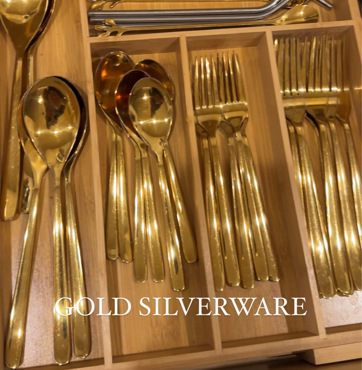 Gold silverware
Utensils
Kitchen ware
Kitchen items 
Amazon finds

#LTKhome