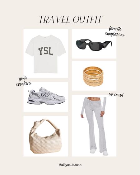 Travel outfit, airport outfit, new balance sneakers, casual outfit, flare leggings, neutral outfit 

#LTKSeasonal #LTKStyleTip #LTKShoeCrush