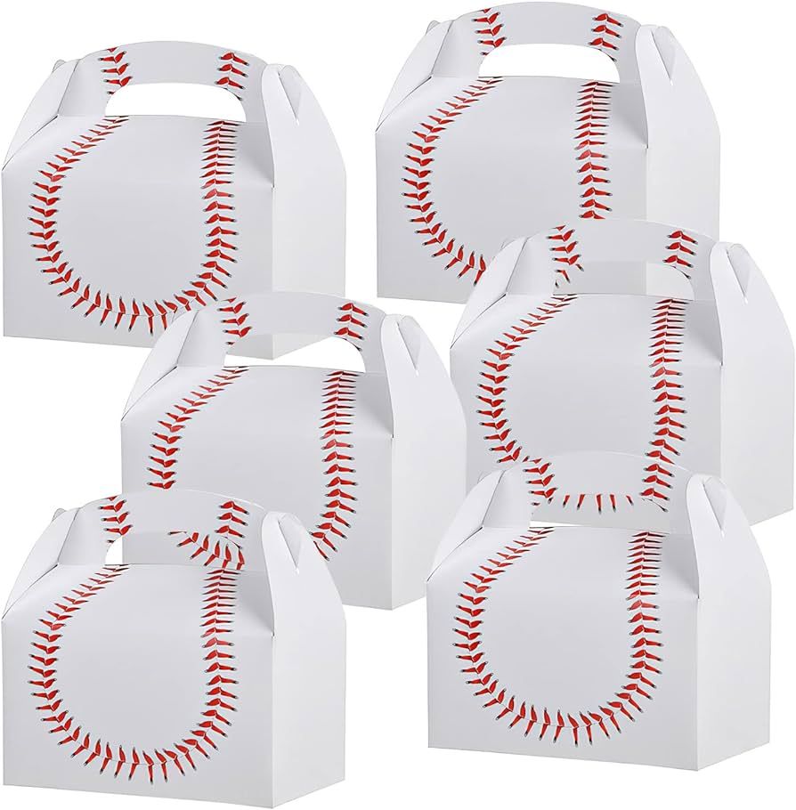 ArtCreativity Baseball Treat Boxes for Candy, Cookies and Sports Themed Party Favors - Pack of 12... | Amazon (US)