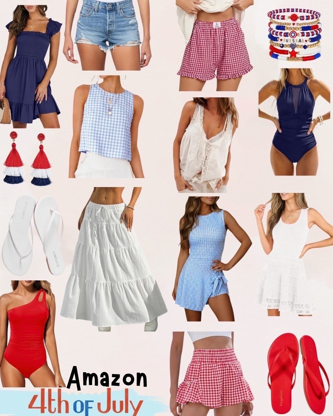 4th of July part outfits. 4th of July women's outfits. Red, white and blue outfits. Red bikini. Blue gingham. Red gingham. White outfit. Lobster top. Lobster dress. Denim shorts. Pool party outfit. Beach party outfit. Summer party outfit. Amazon summer outfits for women

#LTKSeasonal #LTKSwim #LTKootd