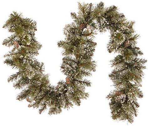 National Tree Company Artificial Christmas Garland, Green, Glittery Pine, Decorated With Pine Con... | Amazon (US)