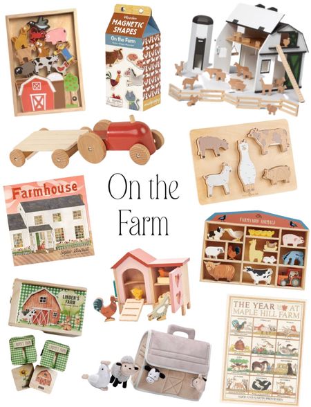 Farm animals, on the farm, barnyard, kid toys, pretend play, wooden barn, puzzles, books, toy tractor, farmhouse

#LTKFind #LTKkids #LTKfamily