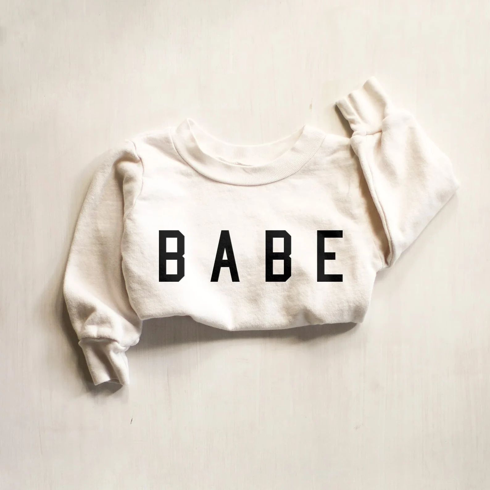 BABE Sweatshirt | BABE White Sweater, Toddler Babe Sweatshirt, Little Girl Sweatshirt, Babe kids ... | Etsy (US)