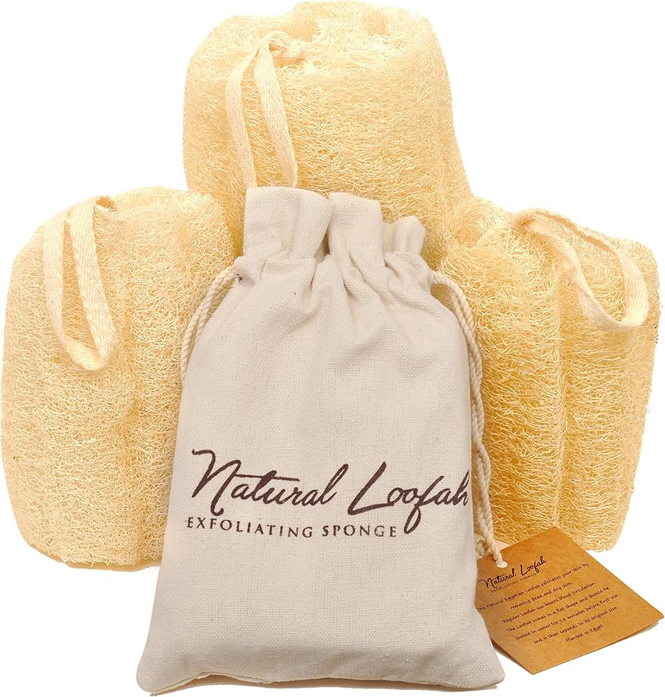 Egyptian Natural Loofah Sponge Exfoliating Body Scrubber - Our Bath Loofahs Provide a Refreshingl... | Amazon (US)