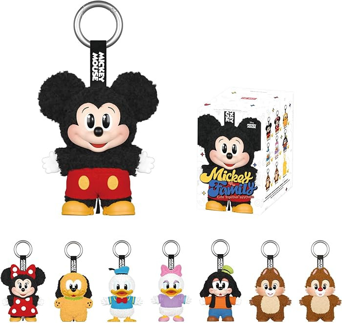 POP MART Mickey Family Figures Cute Together Keychain Series Blind Box ,Random Design Action Figu... | Amazon (US)