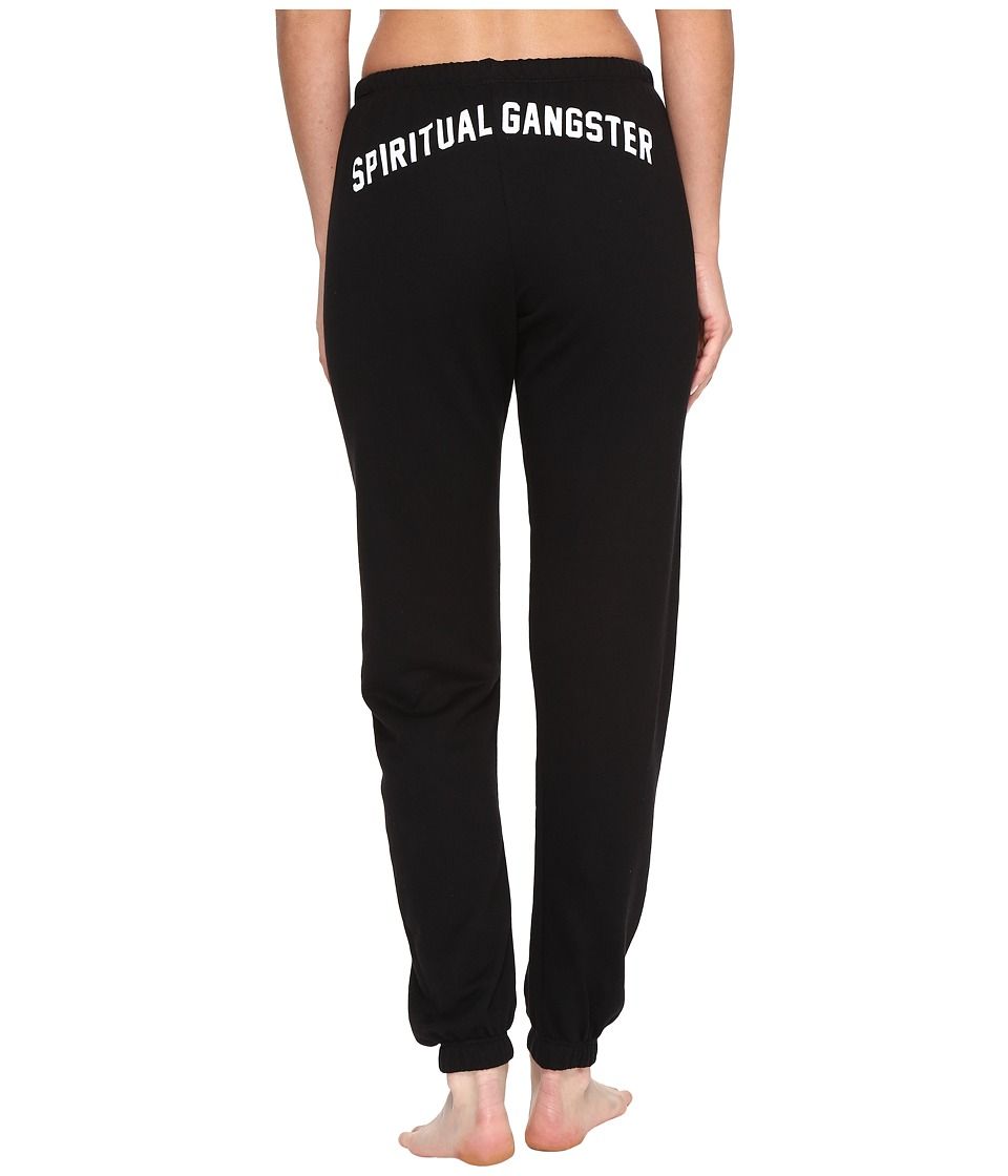 Spiritual Gangster - Collegiate Arch Sweatpants (Vintage Black) Women's Workout | Zappos