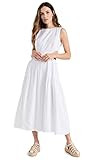 MOON RIVER Women's Sleeveless Side Cut-Out Adjustable Shirred Midi Dress | Amazon (US)