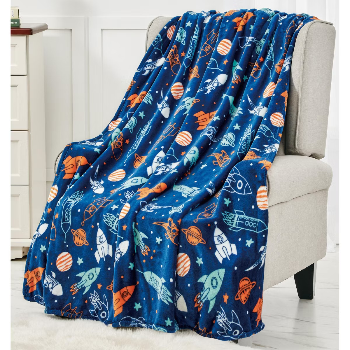 Wonder Space Adventure Plush Fleece Throw Blanket 50" x 70" | Target