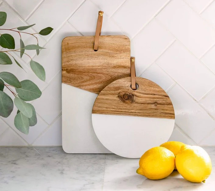 Maison Wood + White Serving Boards | Pepper + Vetiver