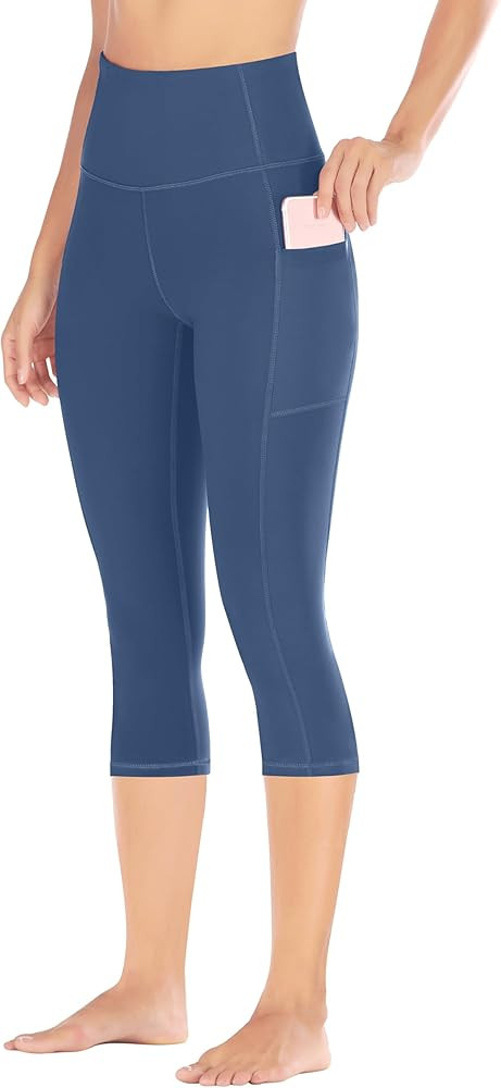 Ewedoos Capri Leggings for Women High Waisted Yoga Pants with Pockets for Women Tummy Control Wor... | Amazon (US)
