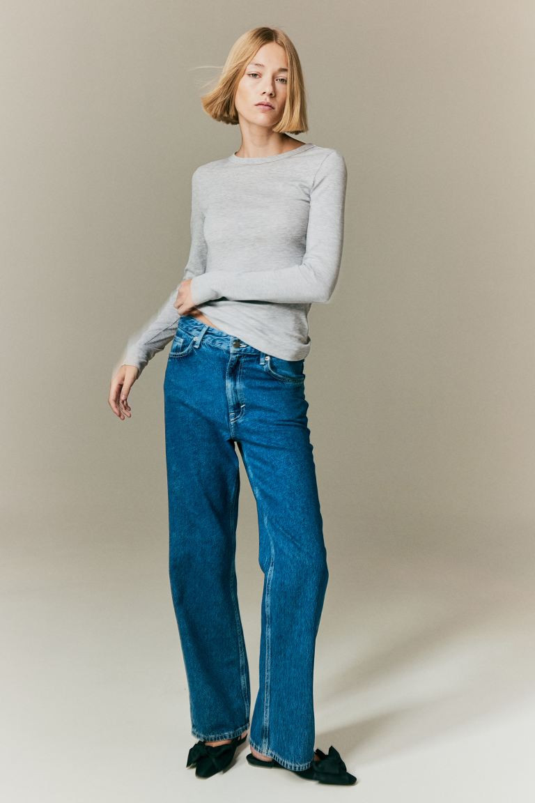 Top côtelé en modal mélangé | H&M (FR, IT, ES, PT, BE)