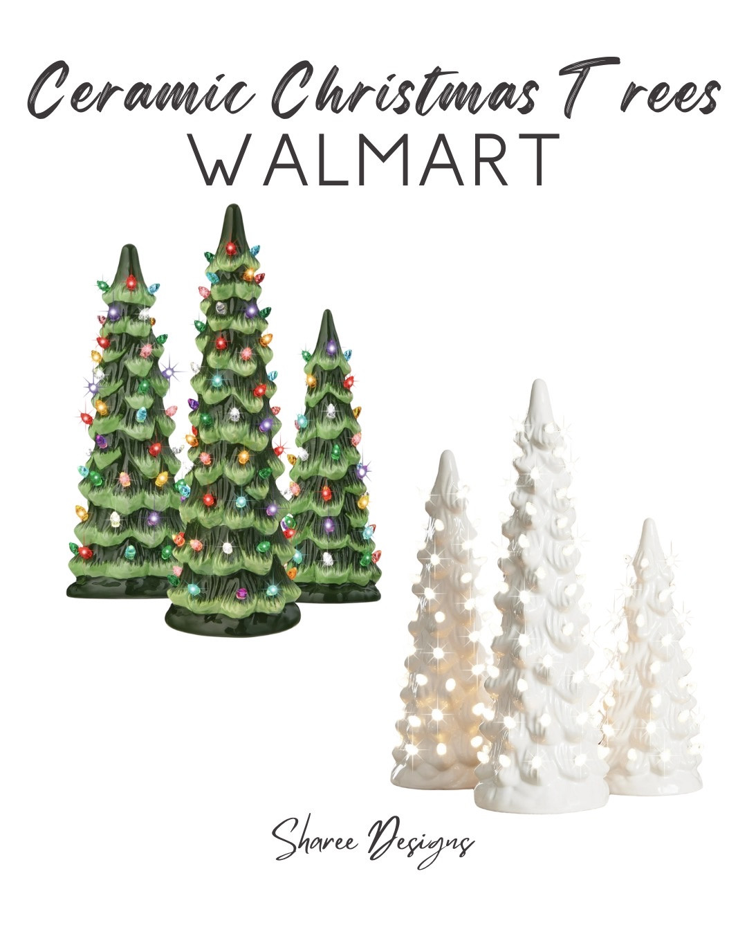 Ceramic trees from Walmart 

#LTKSeasonal #LTKHome #LTKHoliday