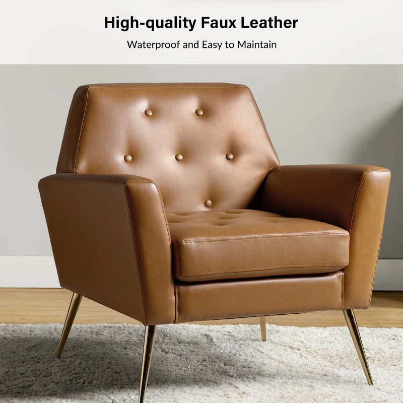 Johan Faux Leather Armchair | Wayfair North America