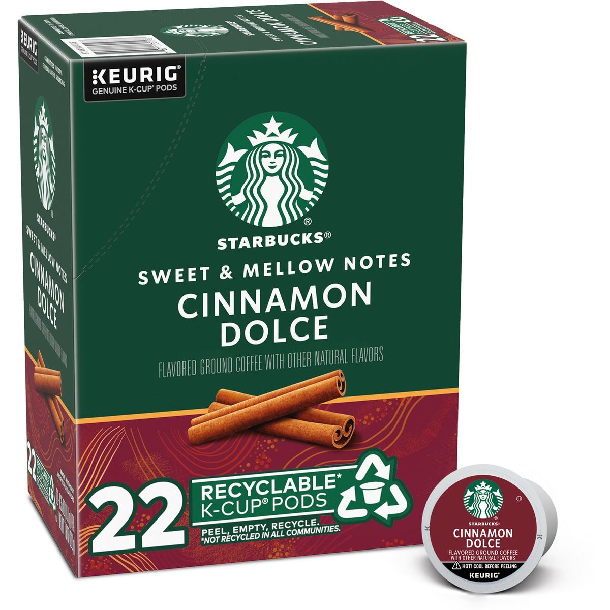 Starbucks Keurig Cinnamon Dolce Cinnamon Coffee Pods - 22 K-Cups | Target