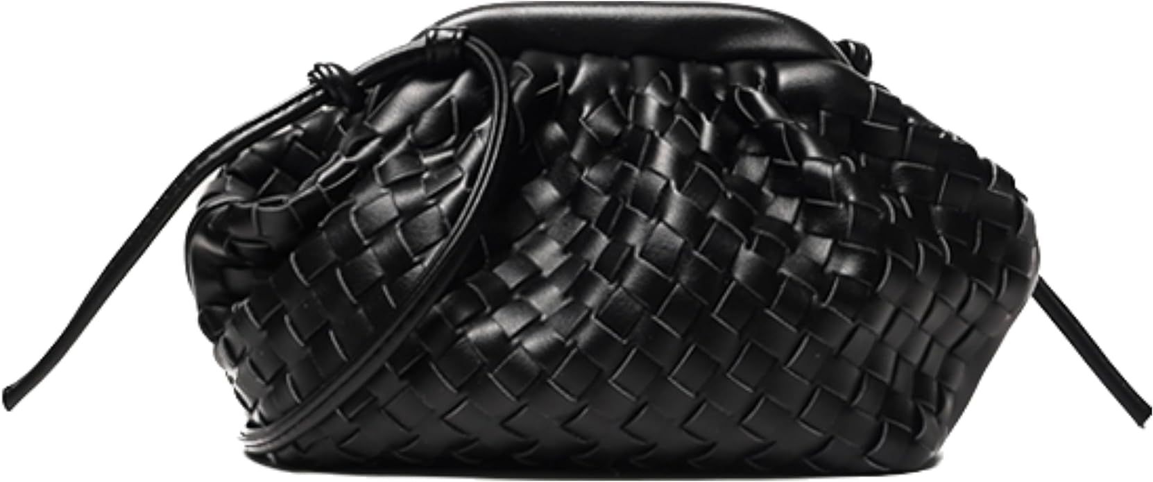 KACAINJOY Woven Leather Bag, Knotted Handbag for Women Dumpling Crossbody Gold Metal Handle Handm... | Amazon (US)